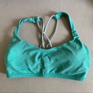 Teal lululemon sports bra size 6